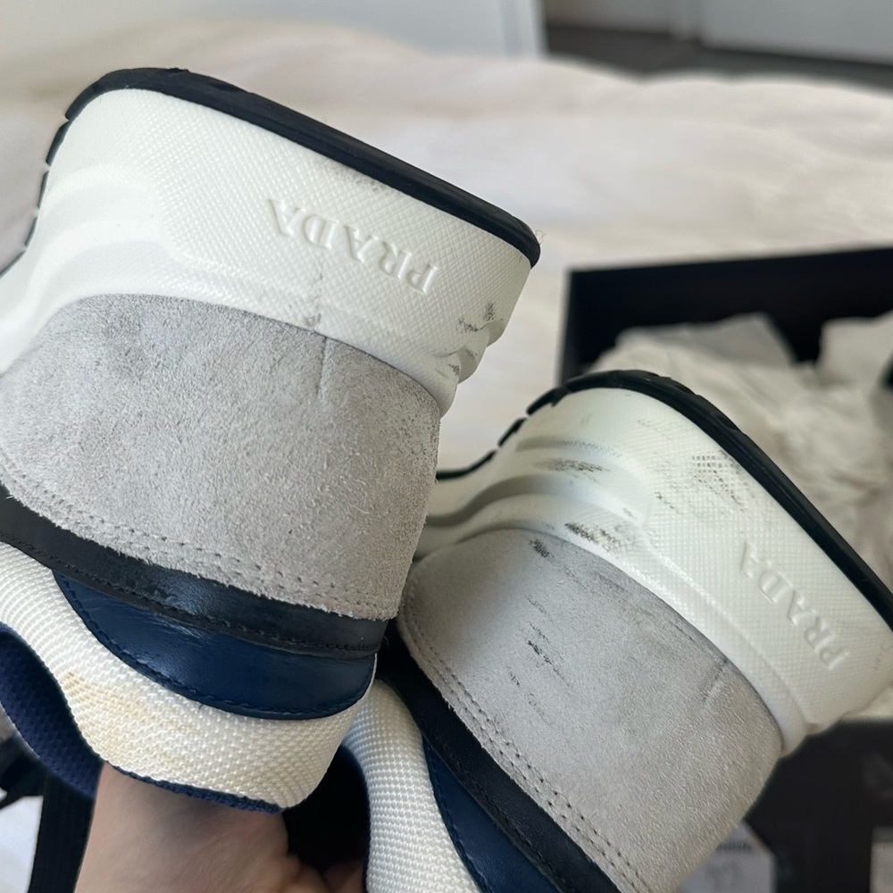 Prada Men's Black, White, and Gray Sneakers - Picture 5 of 15